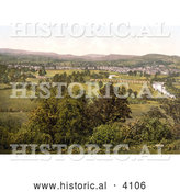 Historical Photochrom of the Village of Monmouth Wales Monmouthshire England UK by Al