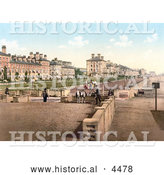 Historical Photochrom of the Waterfront Park and Promenade in Lowestoft Suffolk East Anglia England UK by Al