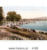 Historical Photochrom of the Waterfront Promenade in Swanage Isle of Purbeck Dorset England UK by Al