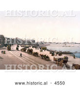 Historical Photochrom of the West Promenade Along the Coast InMorecambe Lancashire England UK by Al