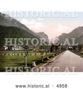 Historical Photochrom of Toblach, New Toblach, Tyrol, Austria by Al