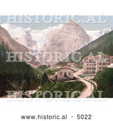 Historical Photochrom of Trafoi Hotel and Post, Tyrol, Austria by Al
