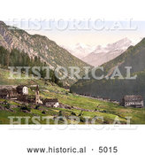 Historical Photochrom of Tre Croci with a View Towards the Weisskogl (Weisser Knott), Tyrol, Austria by Al