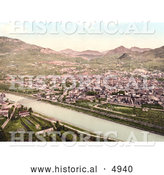 Historical Photochrom of Trient, Tyrol, Austria by Al