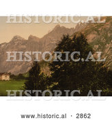 Historical Photochrom of Troldtinderne, Romsdalen, Norway by Al