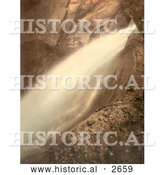 Historical Photochrom of Trummelbach Fall, Switzerland by Al