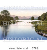 Historical Photochrom of Two Rowboats near Shore for Visitors of the Sun Hotel on Ullswater and River Eamont Lake District Cumbria England UK by Al