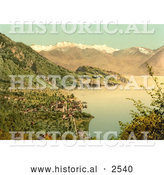 Historical Photochrom of Vitznau, Lake Lucerne, Switzerland by Al