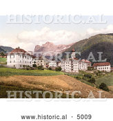 Historical Photochrom of Welschnofen, Tyrol, Austria by Al