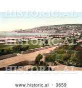 Historical Photochrom of Weston-super-Mare on the Bristol Channel in North Somerset England UK by Al