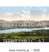 Historical Photochrom of Windermere, Cumbria, Lake District, England by Al