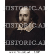 Historical Portrait Illustration of William Shakespeare by Al