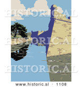 Historical Vector Illustration of the Castillo De San Marcos in St. Augustine, Florida by Al