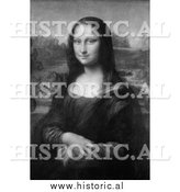 January 23rd, 2014: Portrait of Mona Lisa - Black and White Painting by Al