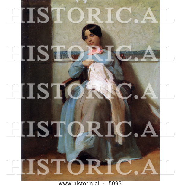 Historical Illustration of a Portrait of Leonie Bouguereau by William-Adolphe Bouguereau