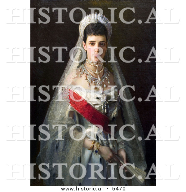 Historical Illustration of Maria Feodorovna of Russia Portrait
