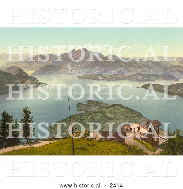 Historical Illustration of Rigi Kanzell, Pilatus, Switzerland