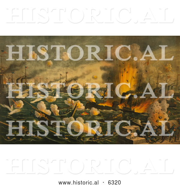 Historical Illustration of the Battle of Manila Bay 1898