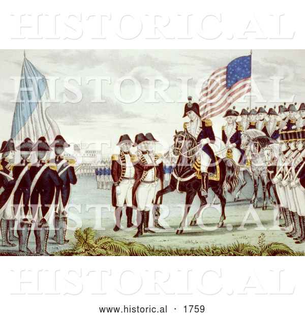 Historical Illustration of the Surrender of Cornwallis at Yorktown, Virginia 1781