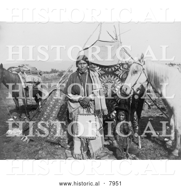 Historical Image of I-ah-to-tonah, or Little Indian Woman Mountain 1909 - Black and White