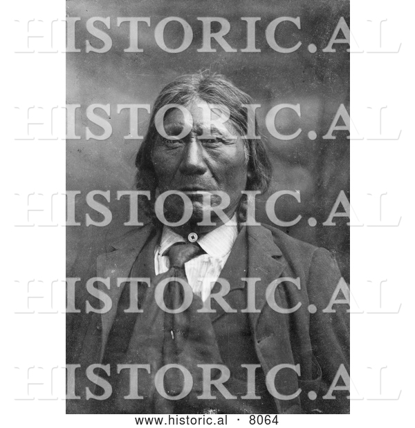 Historical Image of Native American Indian Chief Eggelston 1902 - Black and White