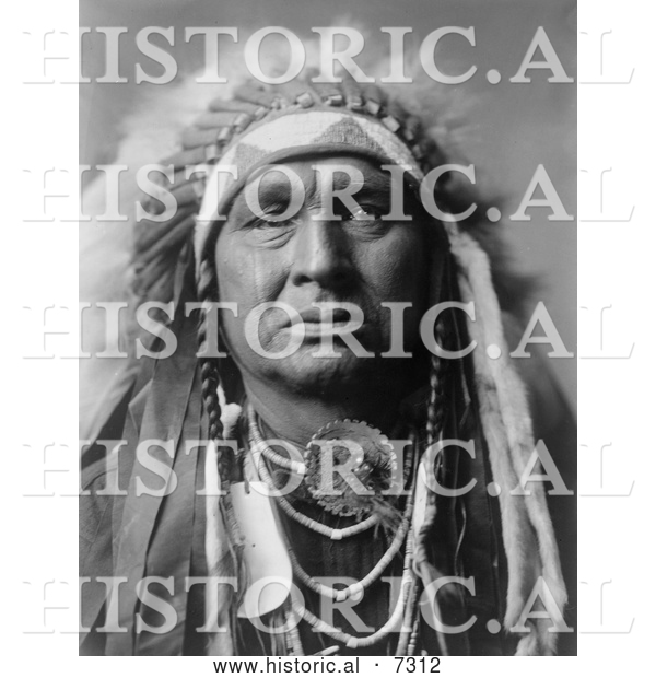 Historical Photo of Apsaroke Indian Called White Man Runs Him 1908 - Black and White