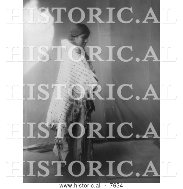 Historical Photo of Atsina Native Woman 1908 - Black and White