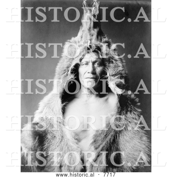 Historical Photo of Bear’s Belly, Arikara Native Man 1908 - Black and White