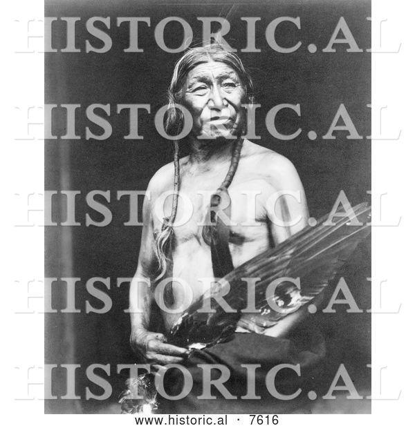 Historical Photo of Bobtailhorse, Blackfoot Indian 1913 - Black and White