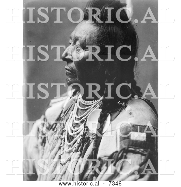 Historical Photo of Crow Native American Man Called Plenty Coups 1908 - Black and White