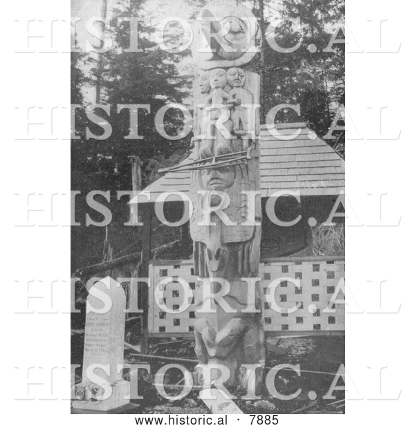 Historical Photo of David Andrews Grave - Black and White