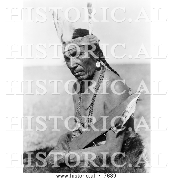 Historical Photo of Fat Horse, Native American Man - Black and White