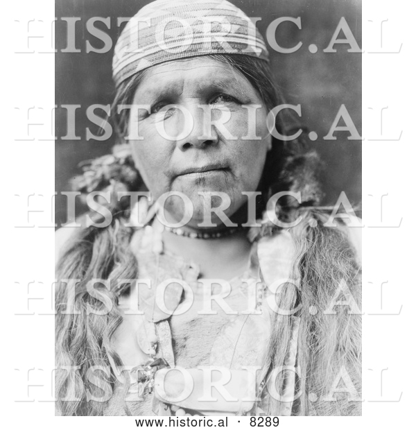 Historical Photo of Female Hupa Shaman 1923 - Black and White Version