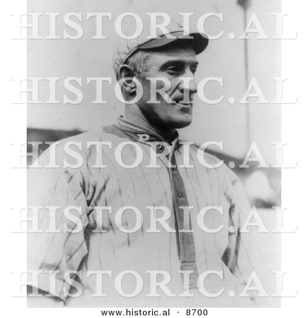 Historical Photo of Honus Wagner, Pittsburgh Pirates Baseball Shortstop, 1913 - Black and White Version