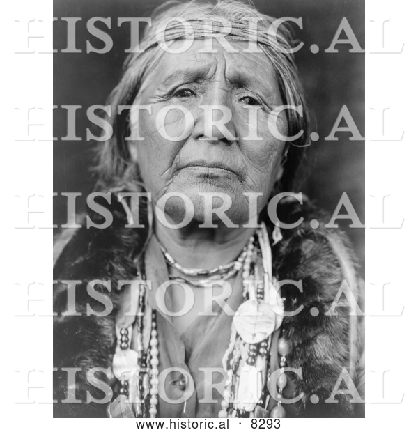 Historical Photo of Hupa Woman - Black and White Version