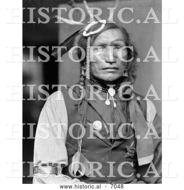 Historical Photo of Iron White Man, Sioux 1900 - Black and White