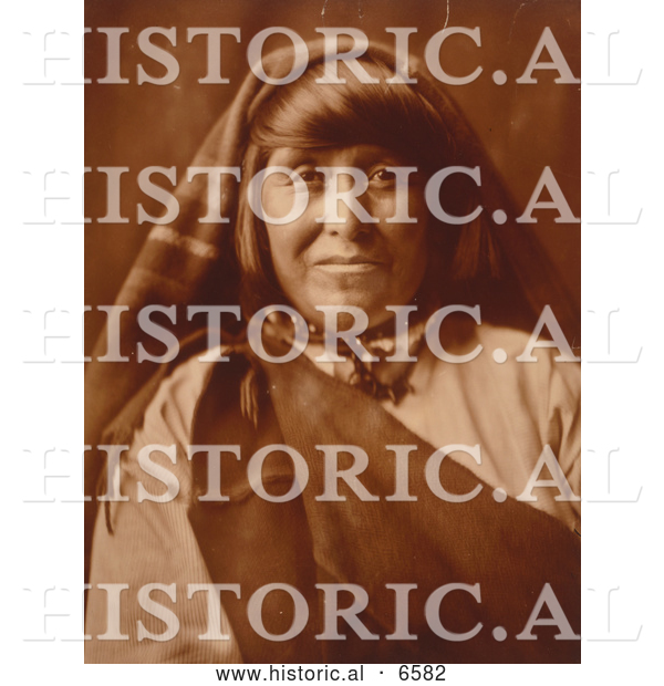 Historical Photo of Native American Acoma Woman 1904 - Sepia