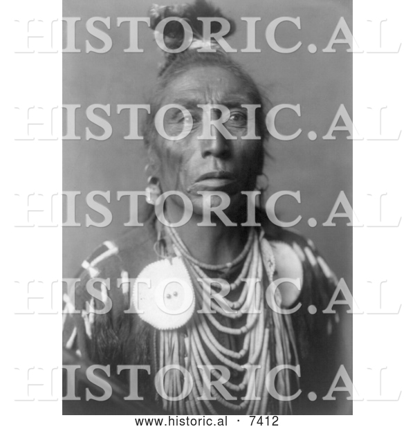 Historical Photo of Native American Man Called Medicine Crow 1908 - Black and White