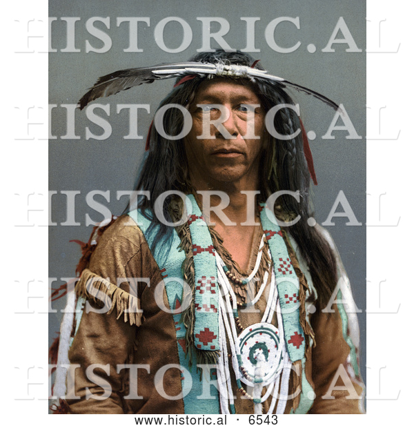 Historical Photo of Portrait of Arrowmaker, a Native American Ojibwa Indian, 1903