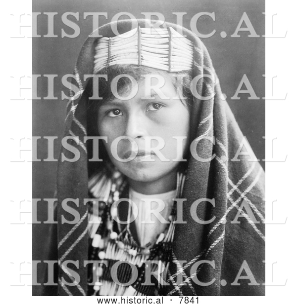 Historical Photo of Quinault Woman 1913 - Black and White