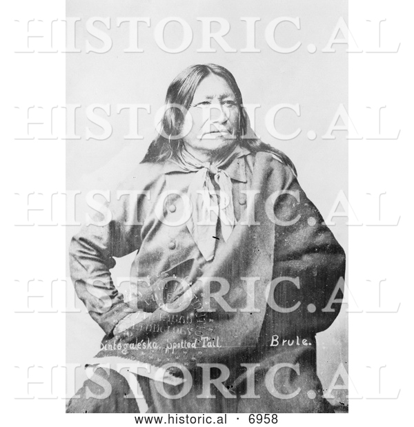 Historical Photo of Spotted Tail, Brule American Indian - Black and White