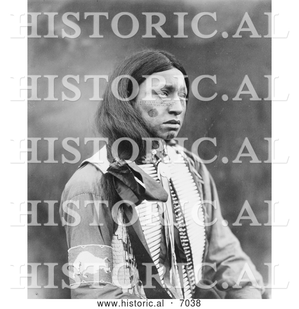 Historical Photo of Walter Iron Shell, Lakota 1911 - Black and White