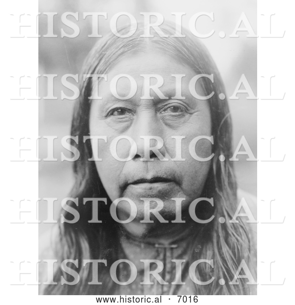 Historical Photo of Wichita Indian Woman’s Face - Black and White