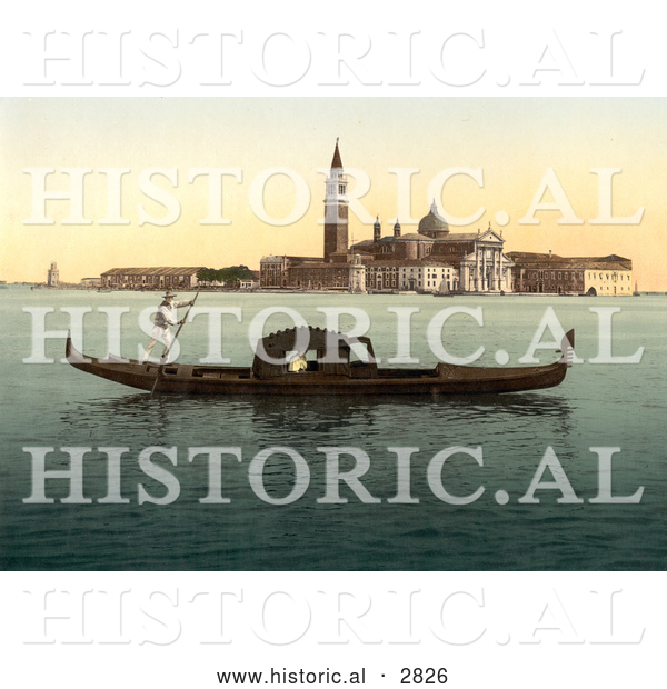 Historical Photochrom of Isola Di San Giorgio