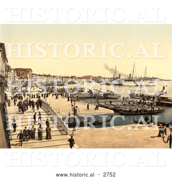 Historical Photochrom of Palazzo Dei Dogi, Venice