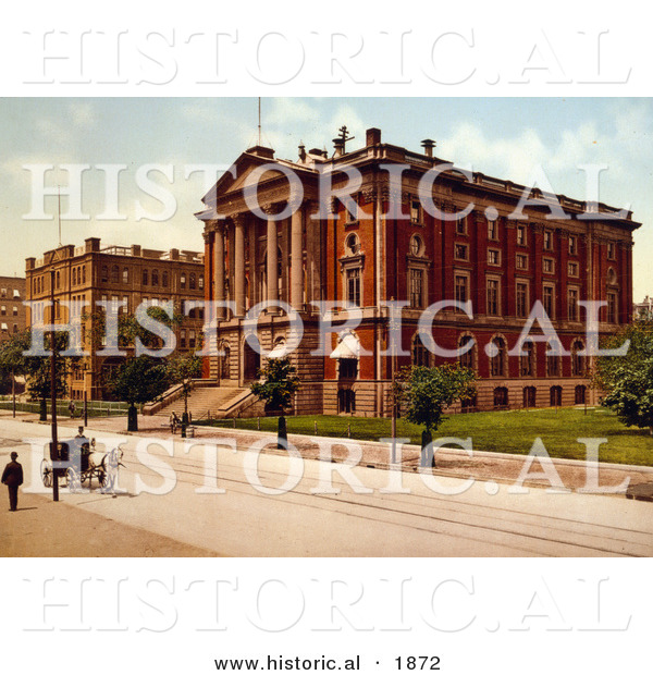 Historical Photochrom of the Massachusetts Institute of Technology, Boston