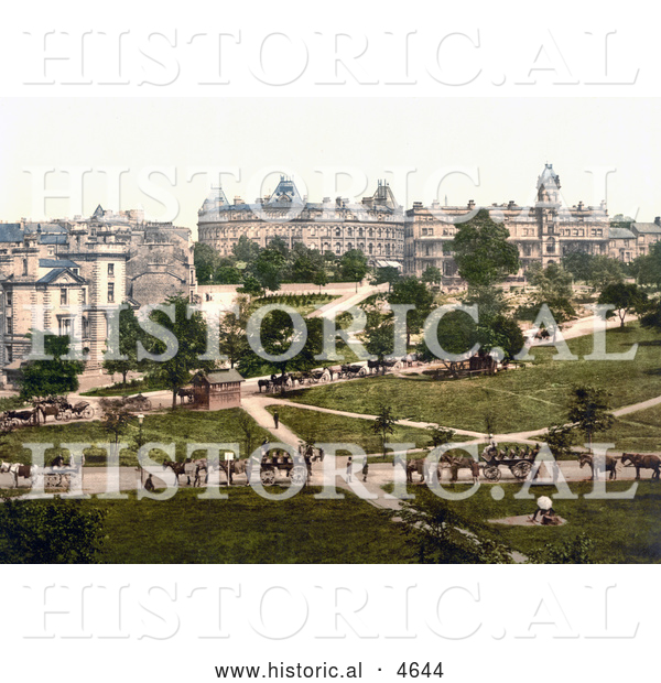 Historical Photochrom of the Prospect Hotel Which Is Now the Imperial Hotel in Harrogate North Yorkshire England