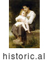 Historical Illustration of a Girl Holding Her Little Sister, Big Sis by William-Adolphe Bouguereau by Picsburg