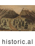 Historical Illustration of Cherokee Pass in the Rocky Mountains by JVPD