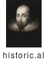 Historical Illustration of William Shakespeare Wearing a Lace Collar by JVPD